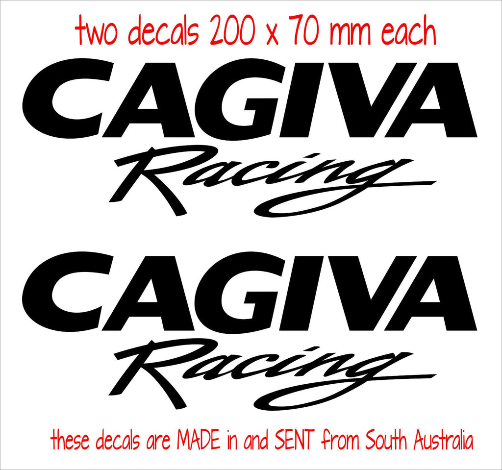 Cagiva Racing tank vinyl decals TWO (2) 200 x 70 mm each CONFIRM your color