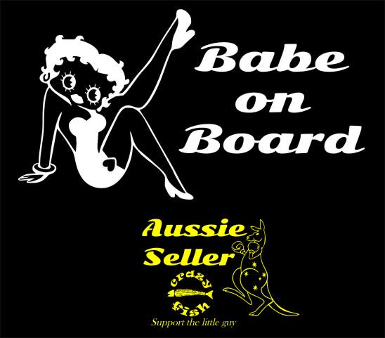 Babe On Board vinyl decal 220 x 115 mm CONFIRM your color