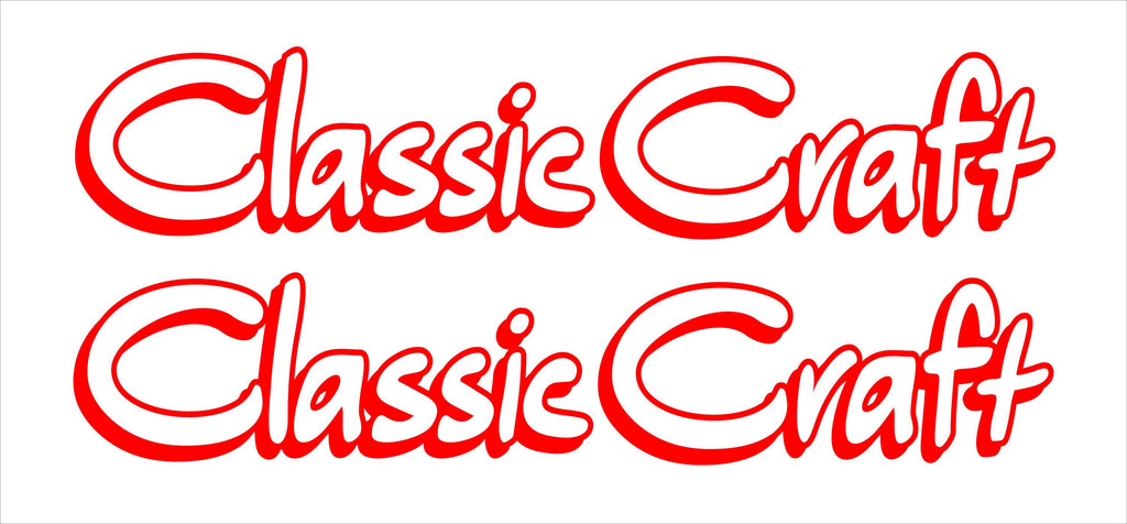 Classic Craft retro Boat decals TWO (2) 500 x 100 mm each CONFIRM your color
