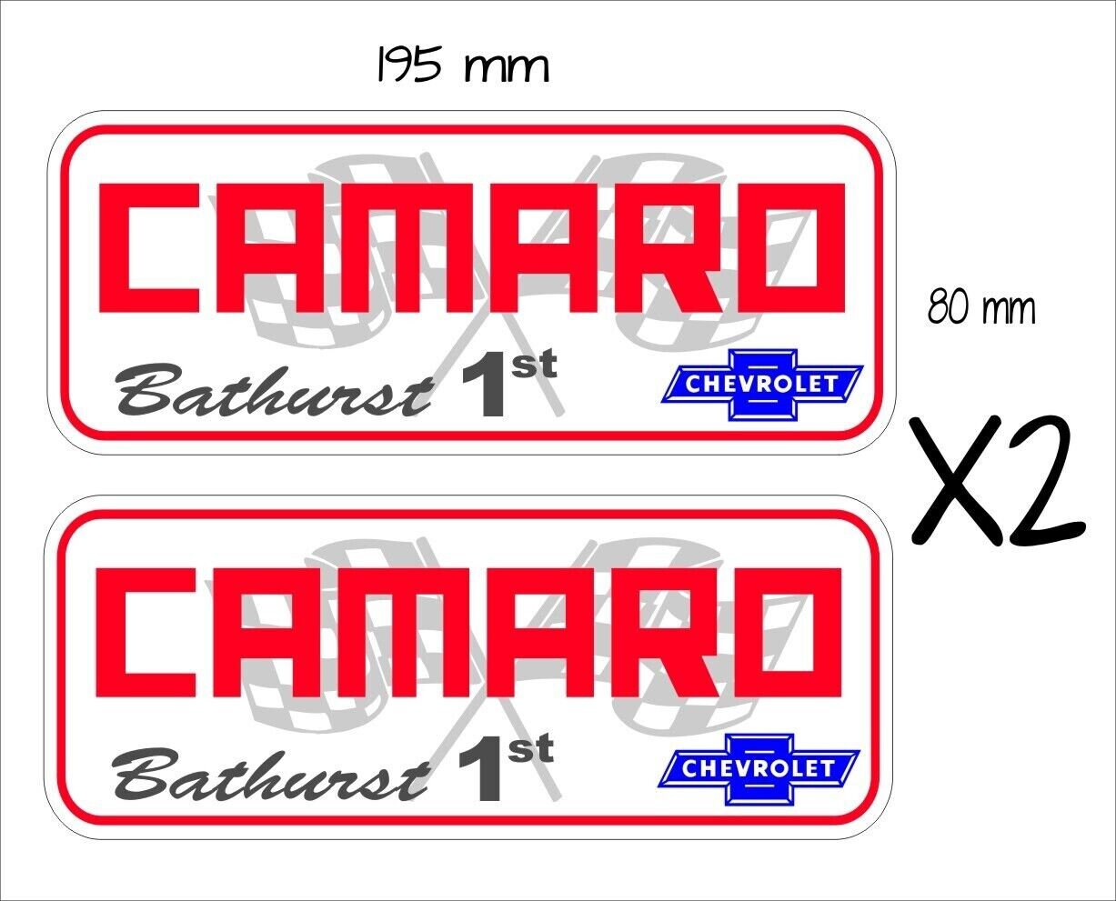 Camaro Bathurst 1st Stickers TWO (2) 195 x 80 mm each