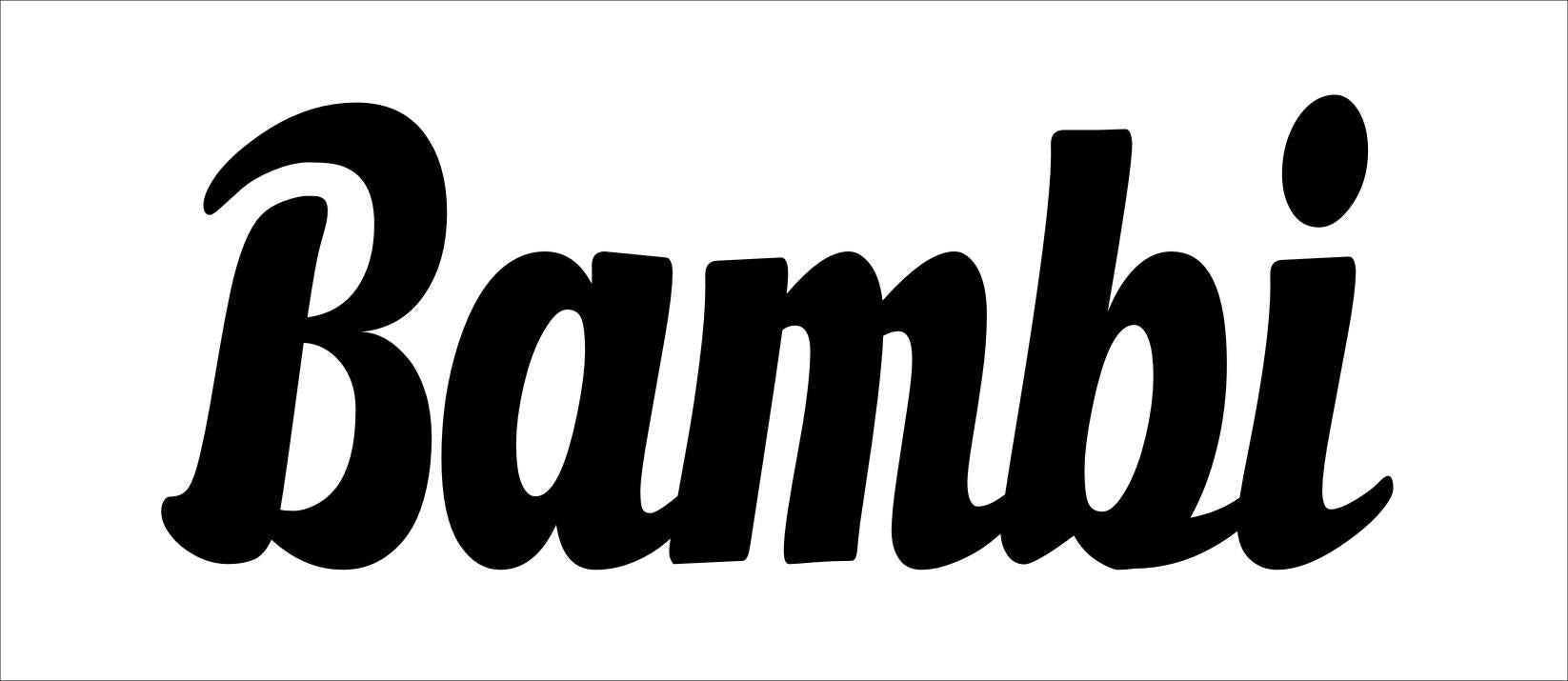 BAMBI vinyl decal 195 x 75 mm CONFIRM your color