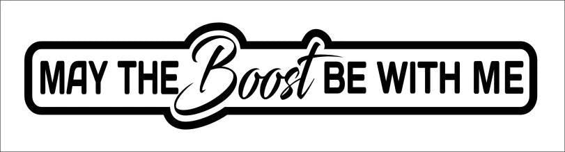BOOST funny racing vinyl decal 260 x 55 mm CONFIRM your color