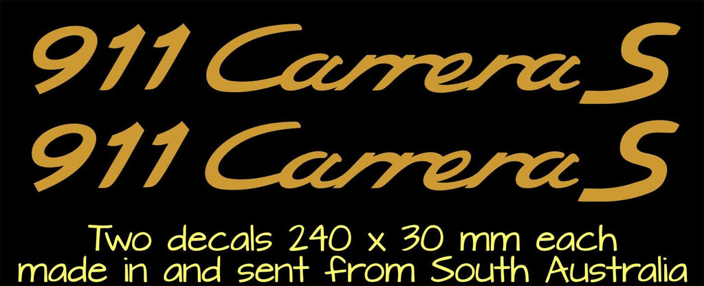 911 Carrera S Porsche decals TWO (2) 240 x 30 mm each CONFIRM your color