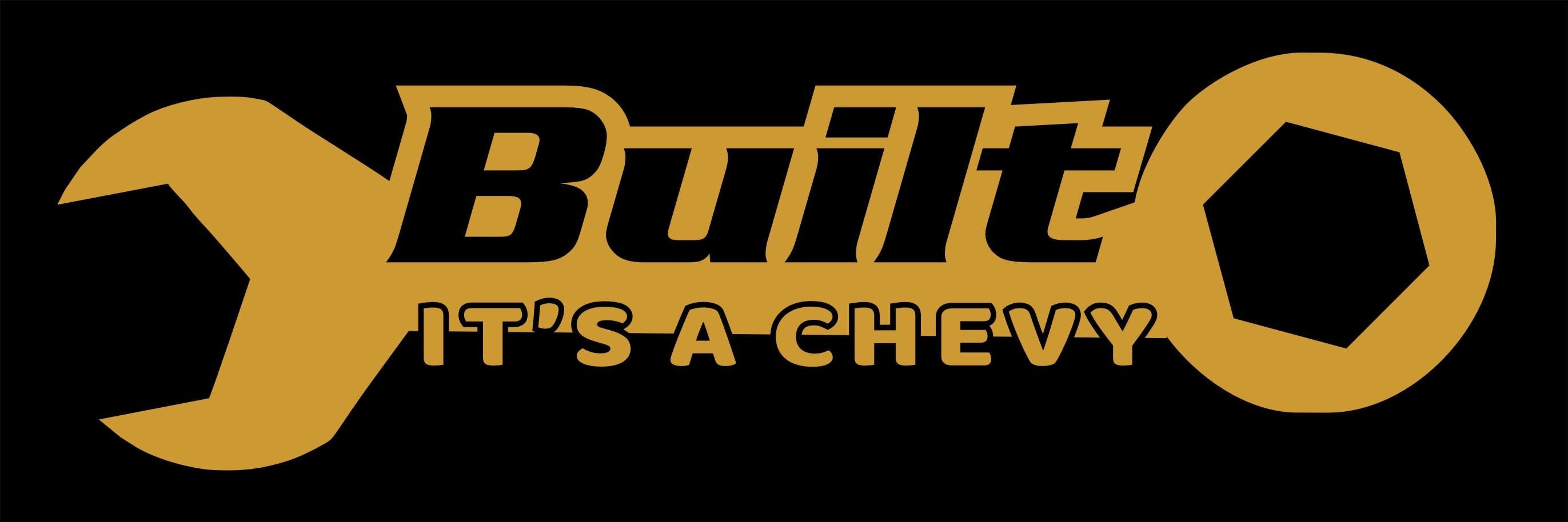 Chevy Built vinyl decal 260 x 75 mm CONFIRM your color