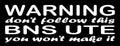 BNS UTE Warning funny vinyl decal 260 x 90 mm CONFIRM your color