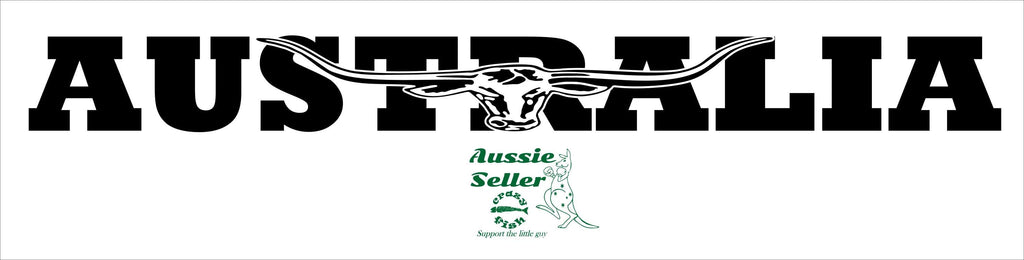 Australia longhorn banner vinyl decal  LARGE 1000 x 100 mm CONFIRM your color