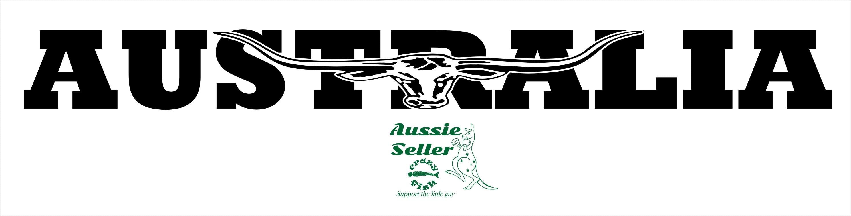 Australia longhorn banner vinyl decal  LARGE 1000 x 100 mm CONFIRM your color