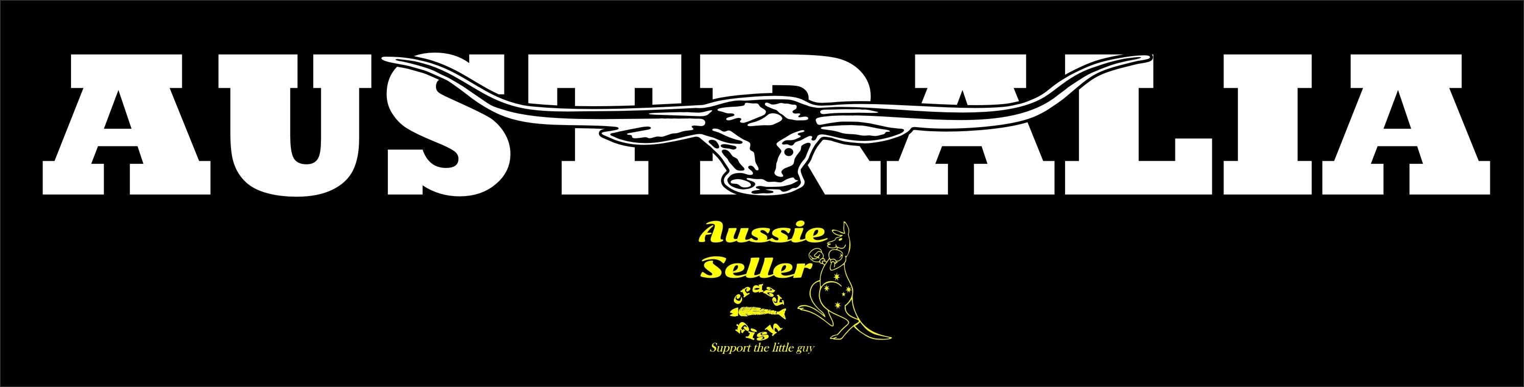 Australia longhorn banner vinyl decal  LARGE 1000 x 100 mm CONFIRM your color