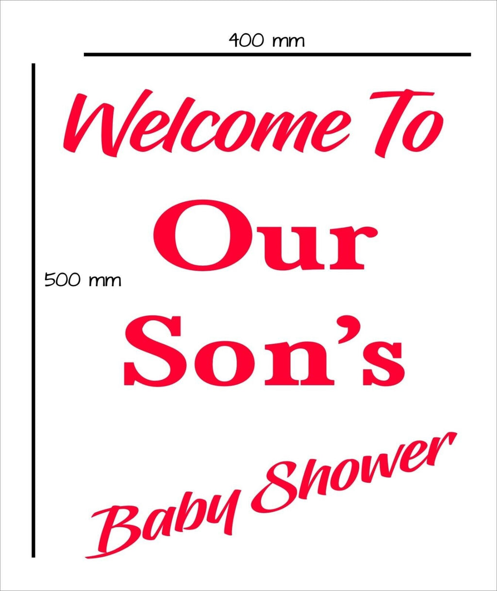 Birthday, Wedding or Special Occasion vinyl decal 500 x 400 mm