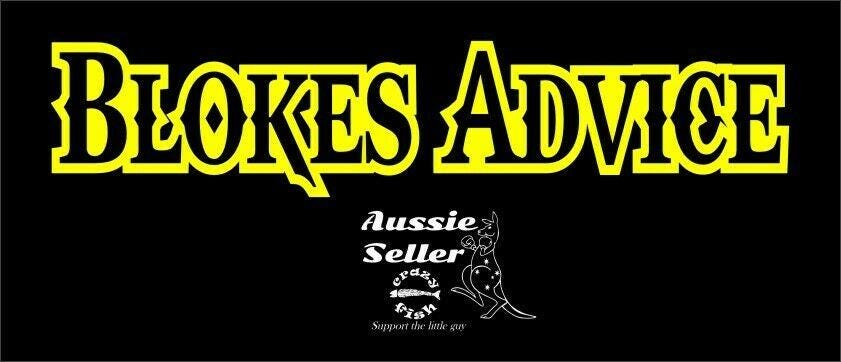 BLOKES ADVICE vinyl decal 260 x 55 mm CONFIRM your color