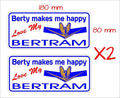 Bertram  funny Boat Stickers TWO (2)  180 x 80 mm each