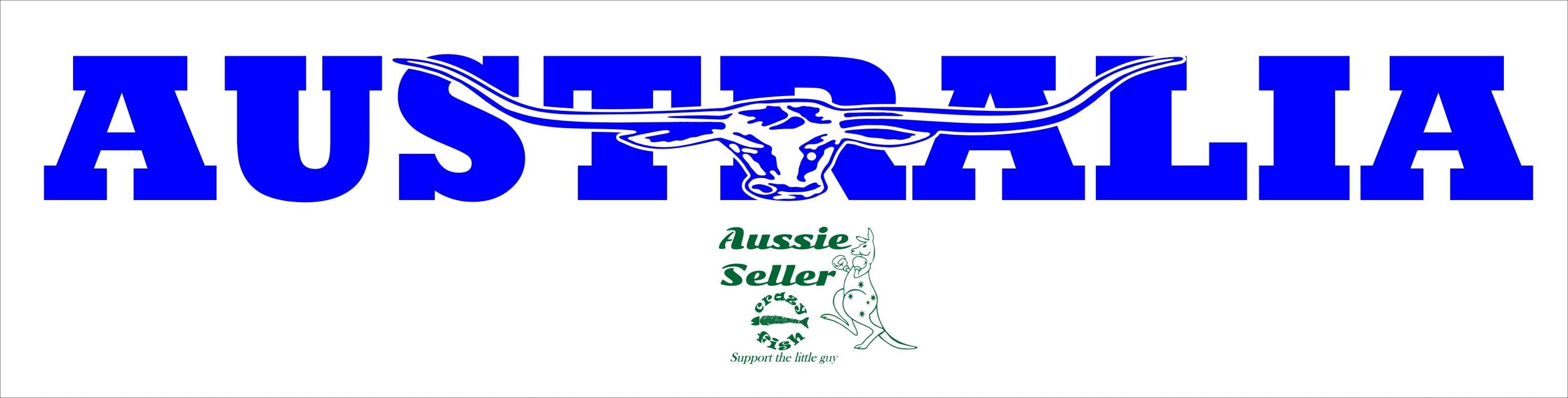 Australia longhorn banner vinyl decal  LARGE 1000 x 100 mm CONFIRM your color