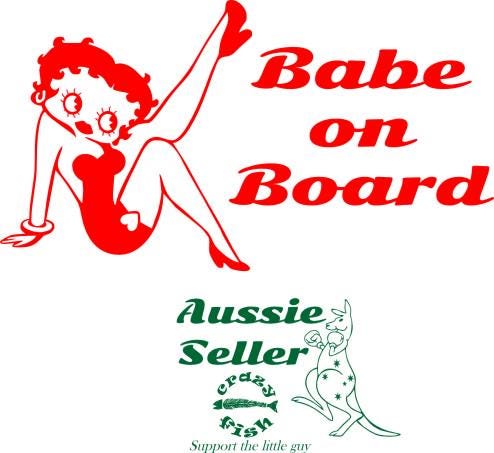 Babe On Board vinyl decal 220 x 115 mm CONFIRM your color