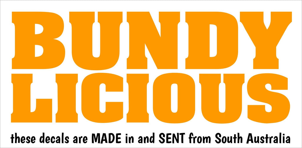 BUNDY LICIOUS vinyl decal 250 x 100 mm CONFIRM your color