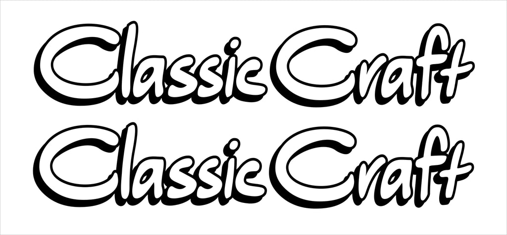Classic Craft retro Boat decals TWO (2) 500 x 100 mm each CONFIRM your color
