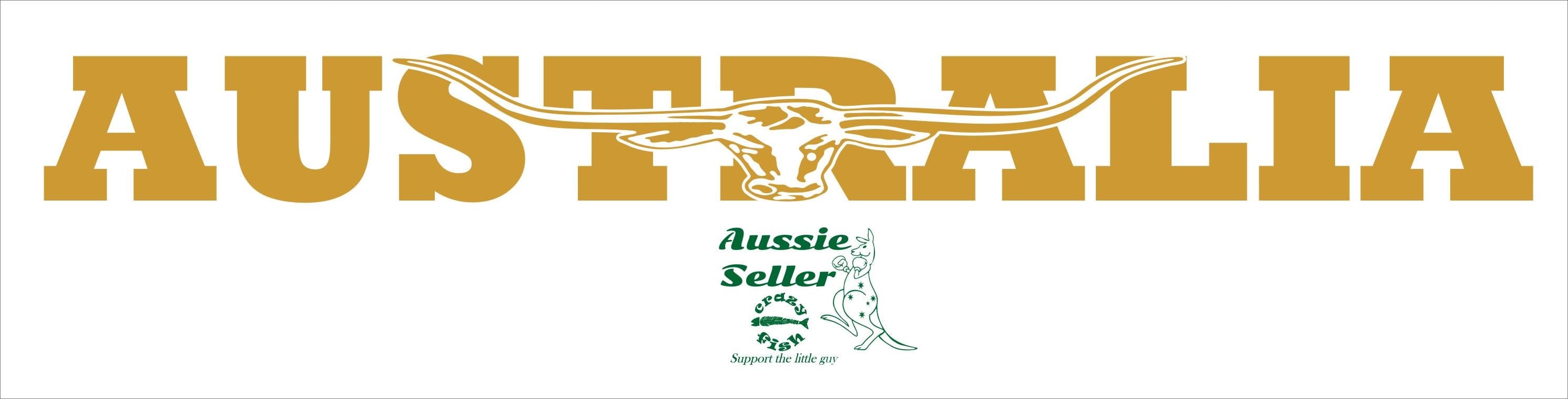 Australia longhorn banner vinyl decal  LARGE 1000 x 100 mm CONFIRM your color