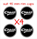 Cheviot retro rim cap Stickers FOUR (4) 45 mm each PREMIUM Quality sign vinyl