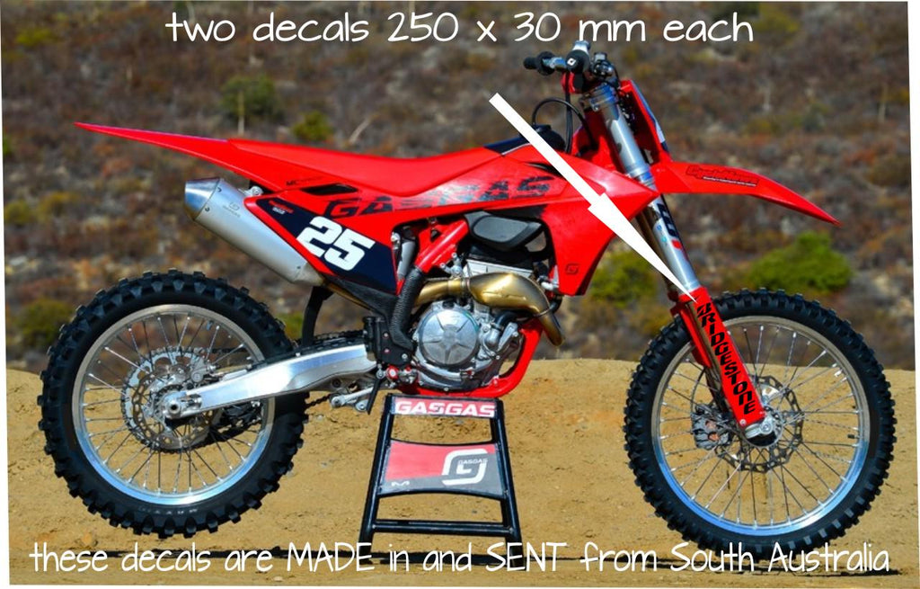 Bridgestone VERTICAL  vinyl decals TWO (2) 250 x 30 mm each CONFIRM your color