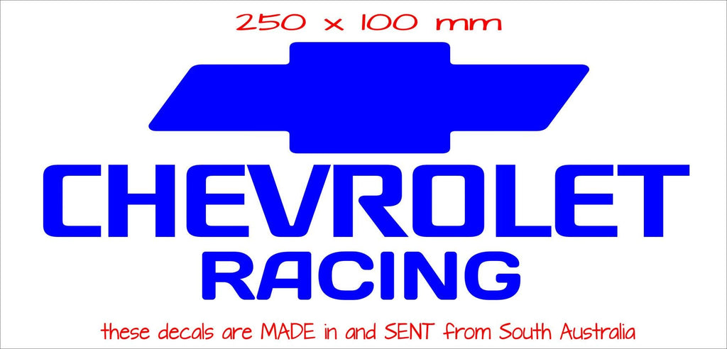 CHEVROLET RACING retro vinyl decal 250 x 100 mm CONFIRM your color