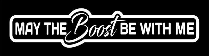 BOOST funny racing vinyl decal 260 x 55 mm CONFIRM your color