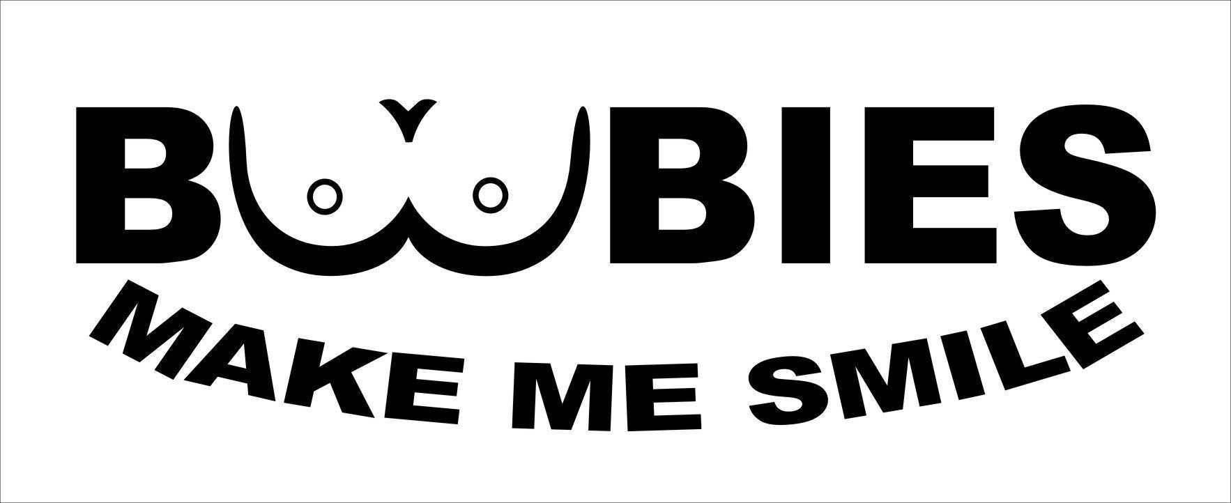 BOOBIES  funny vinyl decal 230 x 70 mm CONFIRM your color