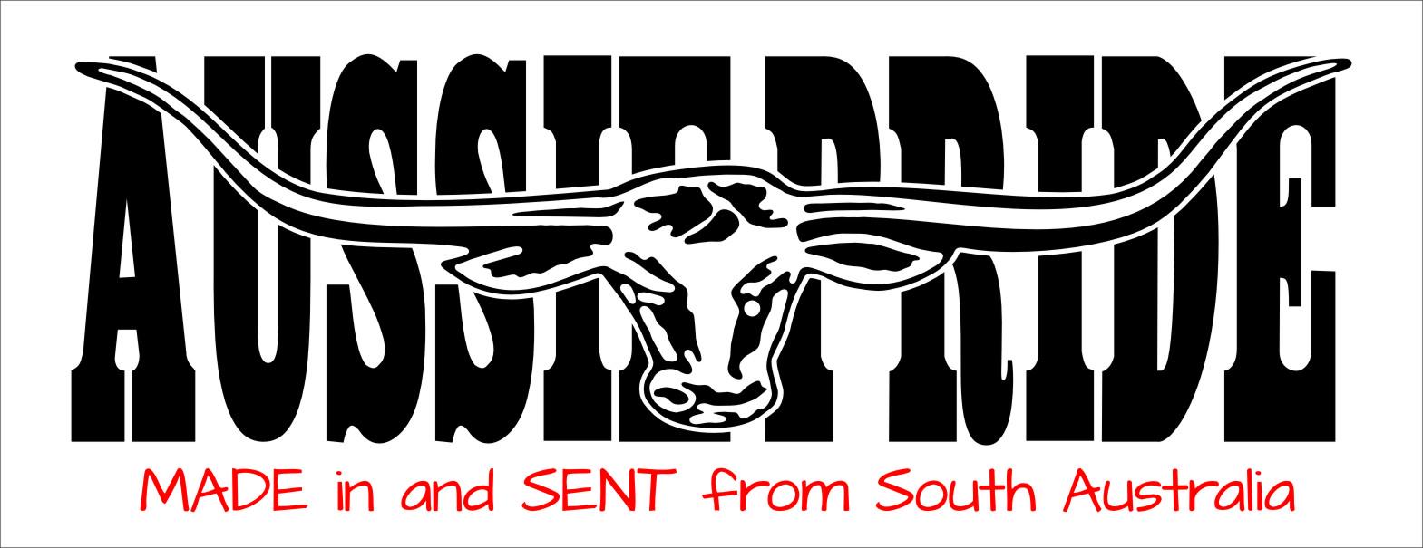 Aussie Pride longhorn vinyl decal 1100 x 275 mm CONFIRM your color