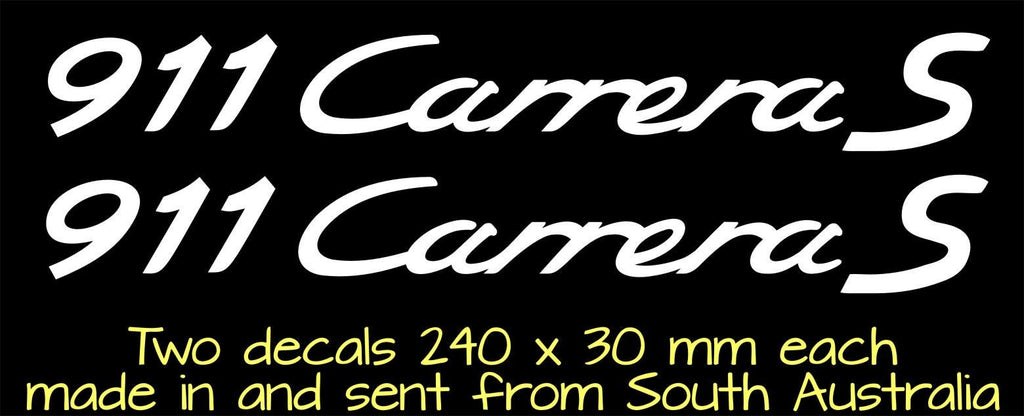 911 Carrera S Porsche decals TWO (2) 240 x 30 mm each CONFIRM your color