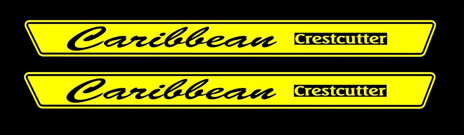Caribbean Crestcutter Boat decals TWO (2) 1100 x 100 mm each CONFIRM your color