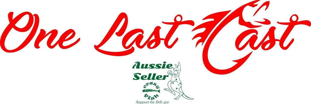 Boat Names "One Last Cast"  TWO Decals  (2) 1100 x 250 mm each CONFIRM your color
