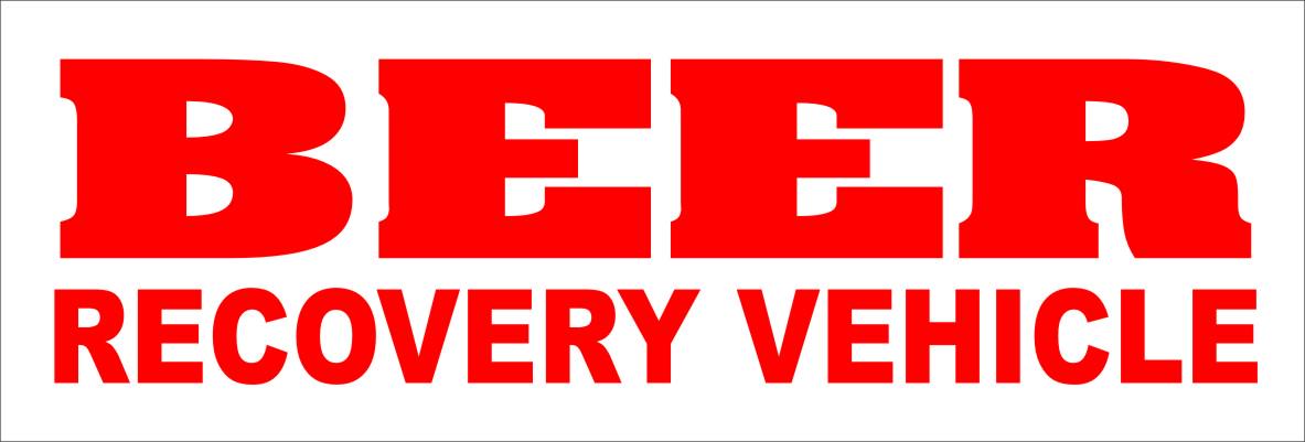 BEER Recovery Vehicle vinyl decal 260 x 70 mm CONFIRM your color