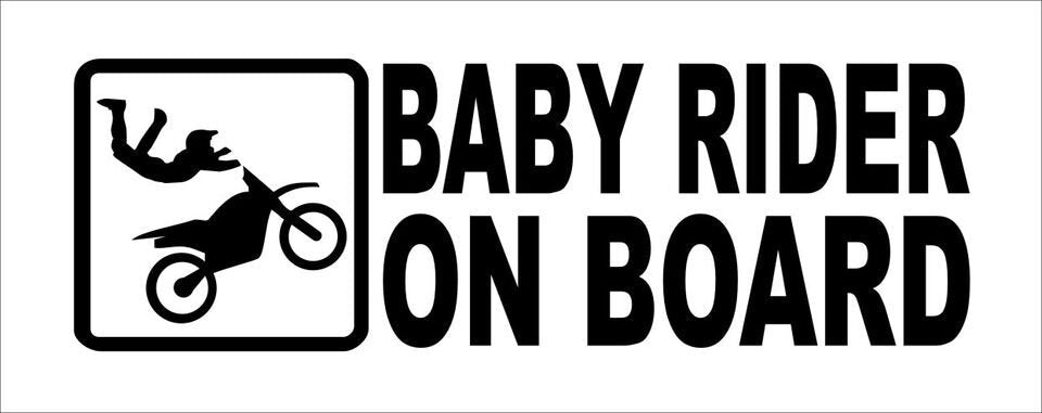 Baby Rider On Board decal 260 x 65 mm CONFIRM your color