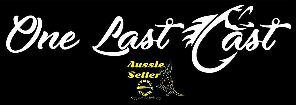 Boat Names "One Last Cast"  TWO Decals  (2) 1100 x 250 mm each CONFIRM your color