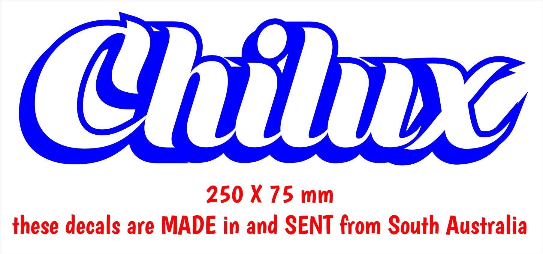 Chilux funny Hilux vinyl decal 250 x 75 mm CONFIRM your color