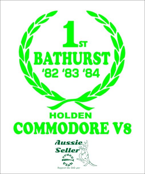 Bathurst  Commodore 1st retro wreath LARGE decal 500 x 480 mm CONFIRM your color