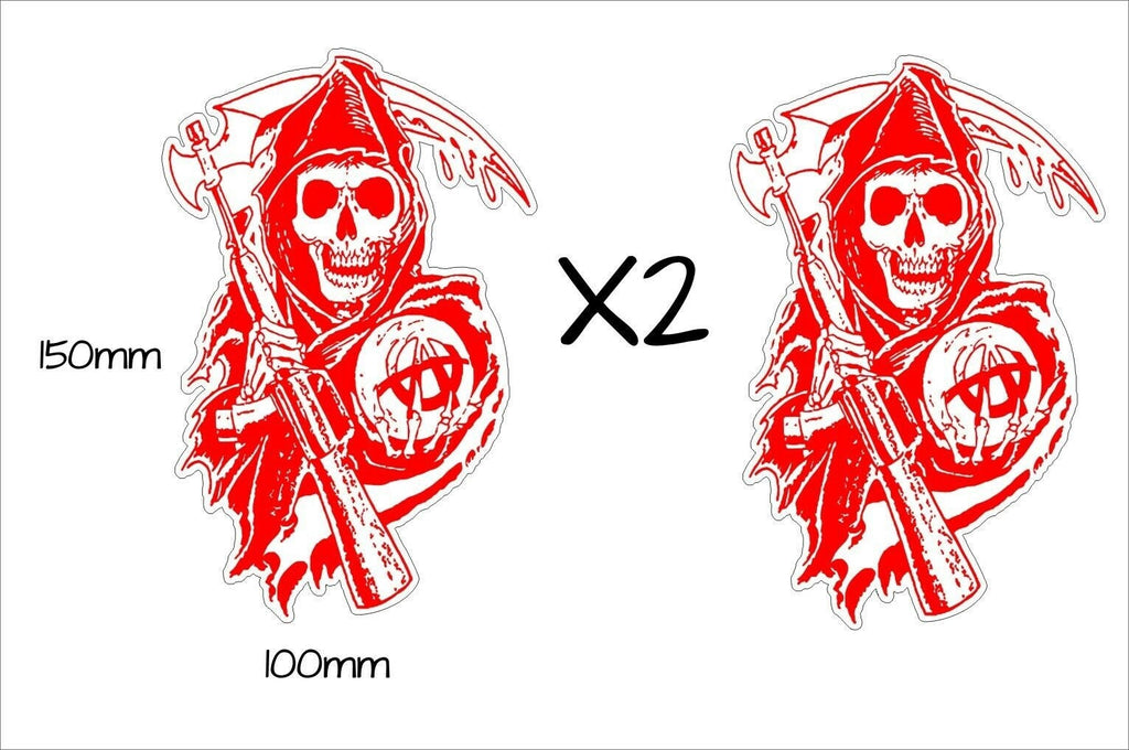 Anarchy Stickers TWO (2) 150 x 100 mm each
