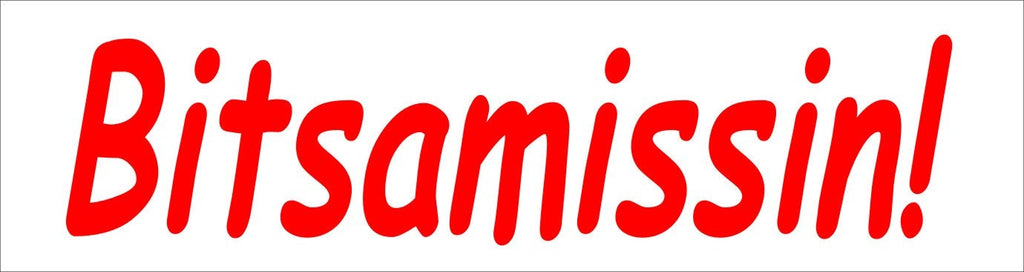 Bitsamissin funny decal 260 x 60 mm CONFIRM your color