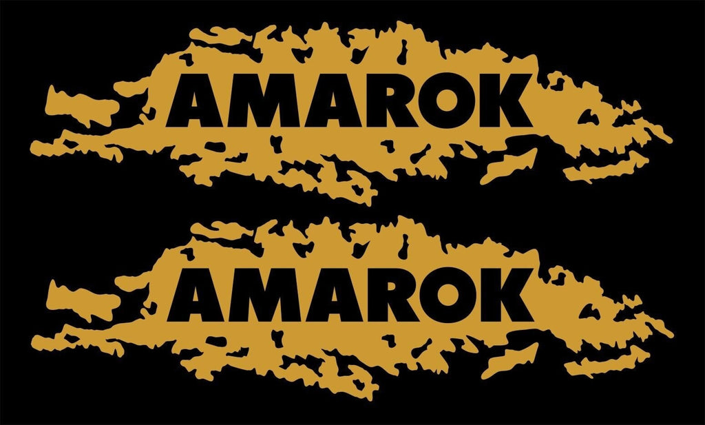AMAROK mud splash vinyl decals TWO (2)  500 x 150 mm each CONFIRM your color