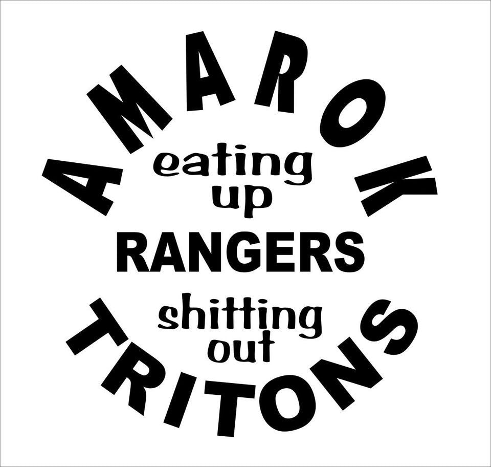 AMAROK eating funny vinyl decal 150 mm CONFIRM your color