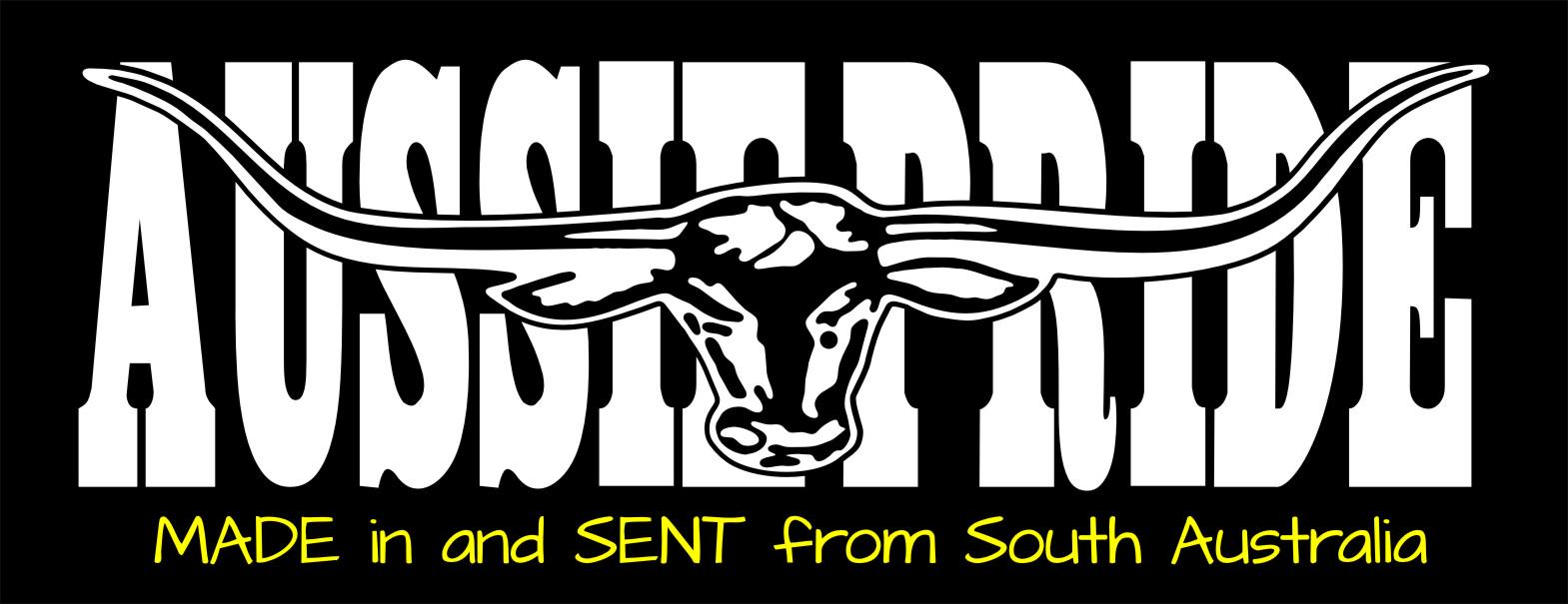 Aussie Pride longhorn vinyl decal 1100 x 275 mm CONFIRM your color