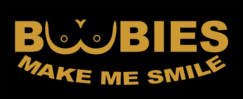 BOOBIES  funny vinyl decal 230 x 70 mm CONFIRM your color