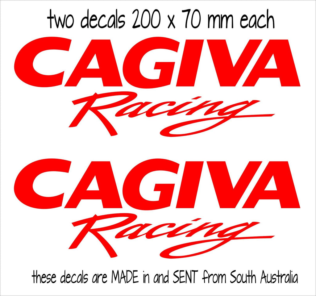 Cagiva Racing tank vinyl decals TWO (2) 200 x 70 mm each CONFIRM your color