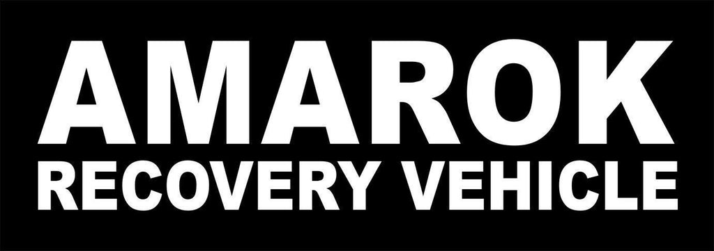 AMAROK Recovery Vehicle vinyl decal 260 x 70 mm CONFIRM your color