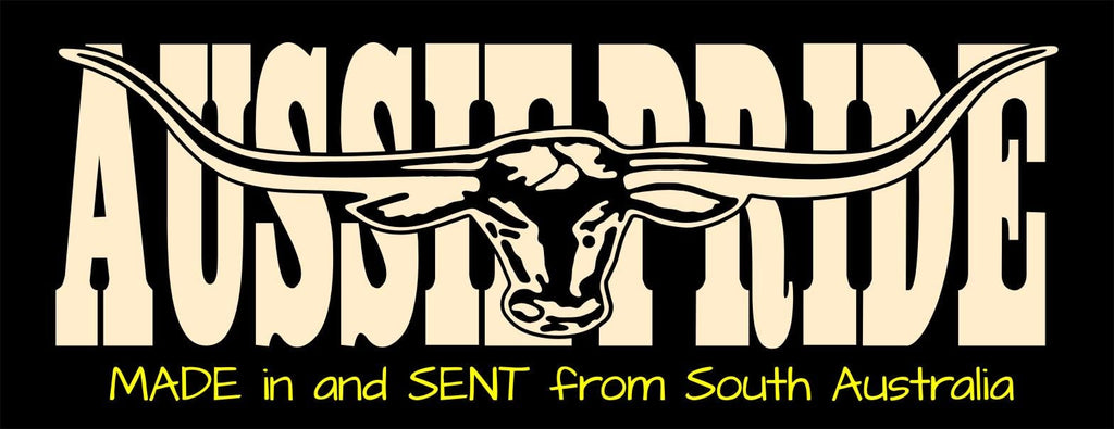 Aussie Pride longhorn vinyl decal 1100 x 275 mm CONFIRM your color