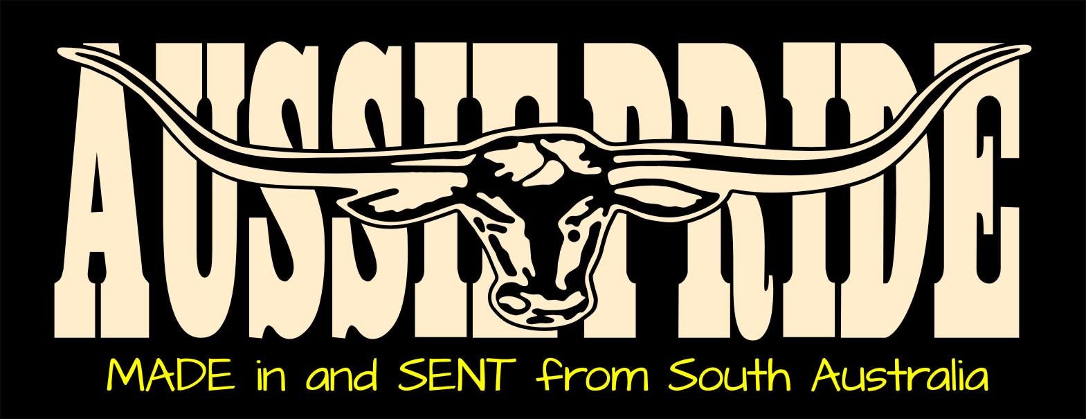 Aussie Pride longhorn vinyl decal 1100 x 275 mm CONFIRM your color