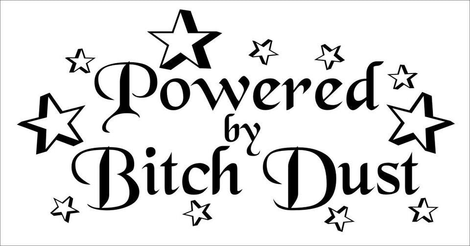 Bitch Dust funny vinyl decal 200 x 100 mm CONFIRM your color