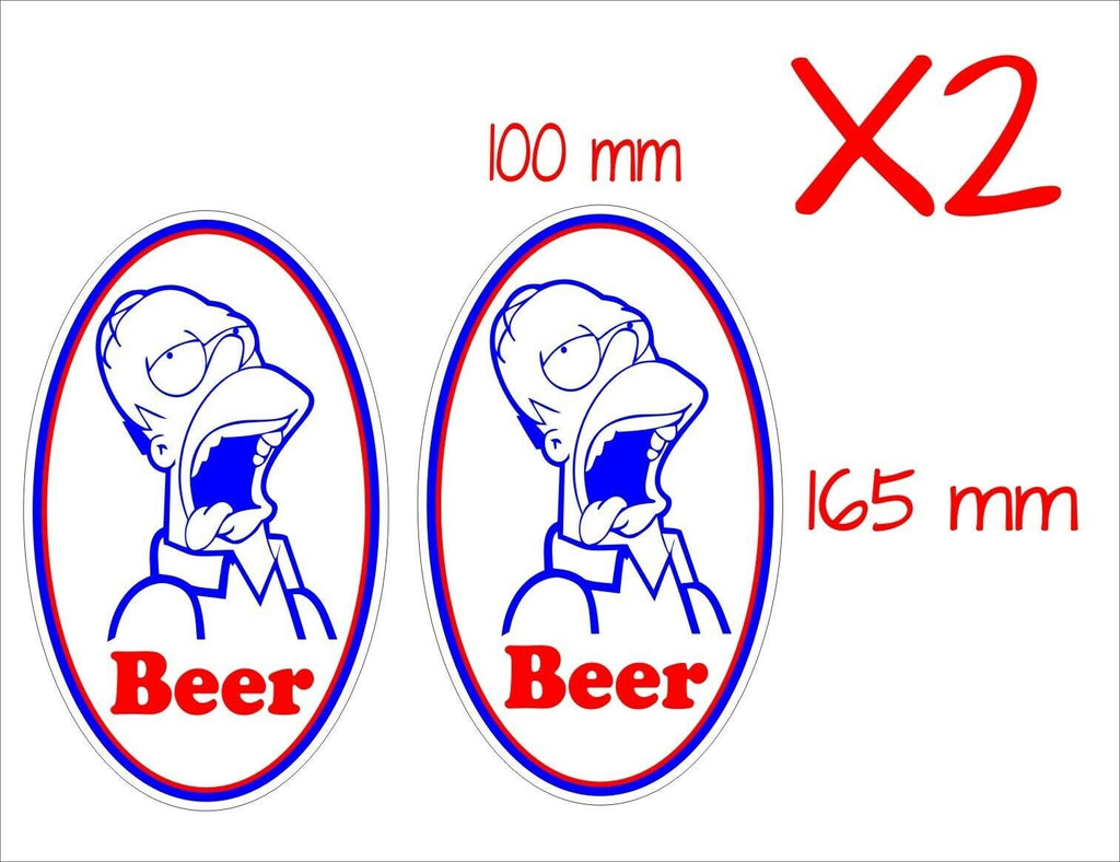 Beer funny Stickers TWO (2) 165 x 100 mm each