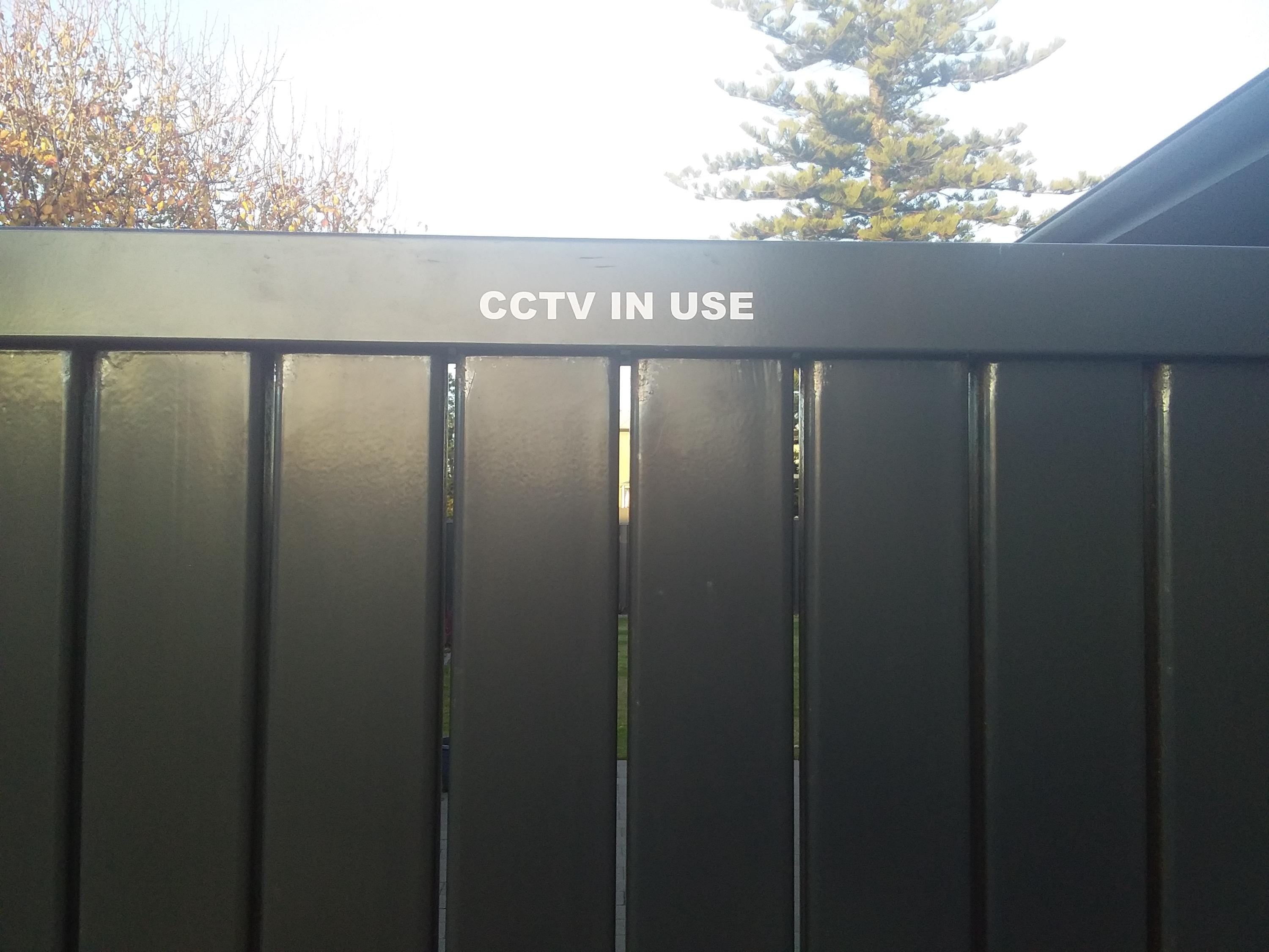 CCTV vinyl decals FOUR (4) 120 x 12 mm each Confirm your color