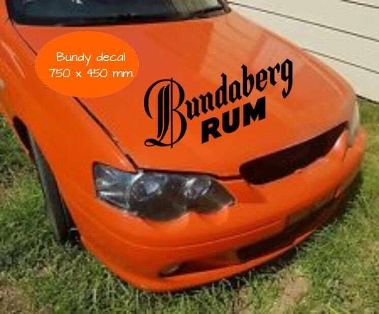 Bundy Rum  vinyl decal LARGE 750 x 450 mm CONFIRM your color