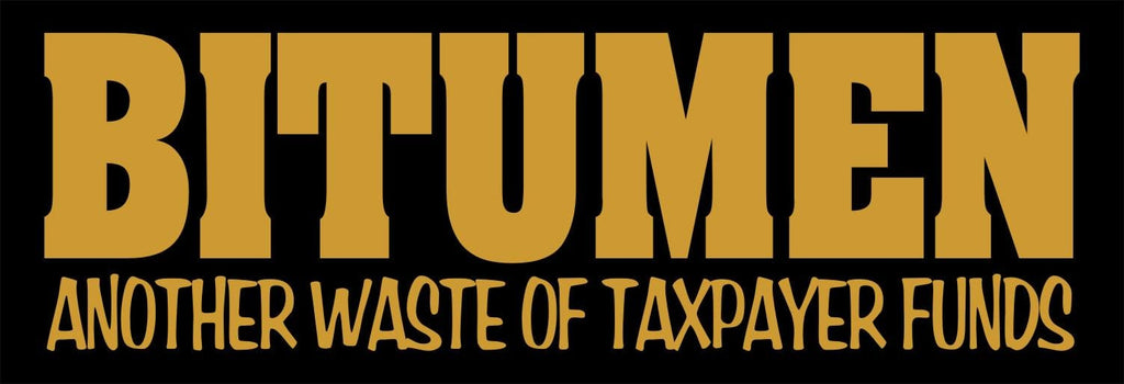 BITUMEN funny 4WD vinyl decal 260 x 80 mm CONFIRM your color