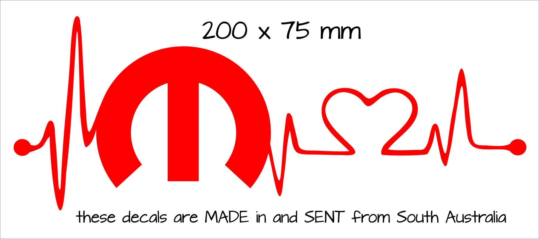 Chrysler Heartbeat retro vinyl decal 200 x 75 mm CONFIRM your color